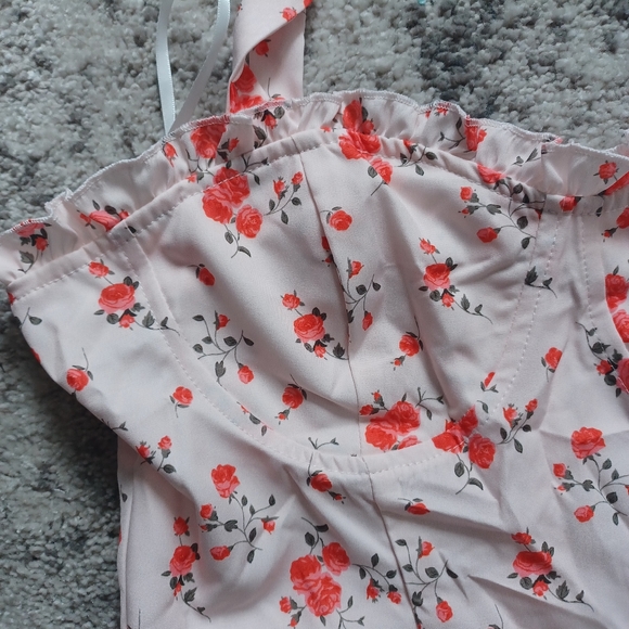 Boho Rose print Dress - Picture 5 of 6